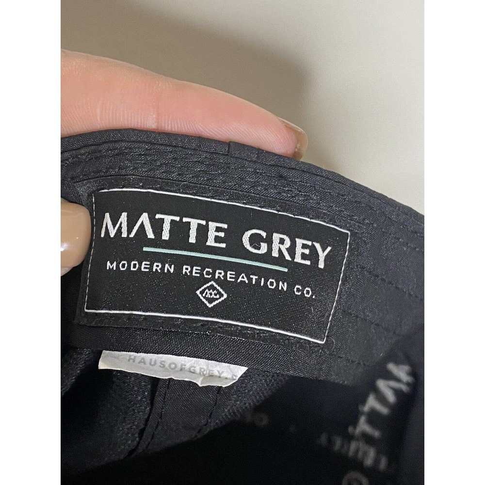 MATTE grey mens golf adjustable cap hat breathable, moisture wicking - Picture 6 of 7